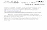 FCAT 2.0 Grade 7 Mathematics Sample Questions