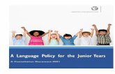 A Language Policy for the Junior Years in Malta and Gozo