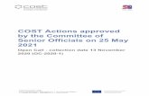 COST Actions approved by the Committee of Senior Officials ...