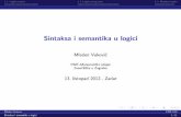 Sintaksa i semantika u logici - O fakultetu - PMF