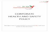 CORPORATE POLICY HEALTH AND SAFETY