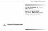 Supplement C— Welder Sheet Metal Test Requirements