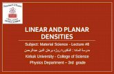LINEAR AND PLANAR DENSITIES - جامعة كركوك