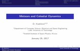 Meteors and Celestial Dynamics