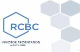 INVESTOR PRESENTATION - RCBC
