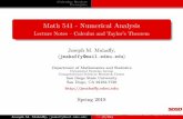 Math 541 - Numerical Analysis