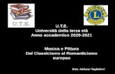 U.T.E. Università della terza età Anno accademico 2020 ...