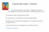 Carnet de notes / Karnet