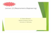 Lecture 12 (Requirements Engineering)