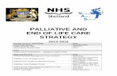 PALLIATIVE AND END OF LIFE CARE STRATEGY