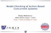 Model Checking of Action-Based Concurrent Systems
