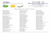 Scroll of Temple Israel of New Rochelle Remembrance Yom Kippur