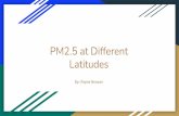 Latitudes PM2.5 at Different