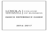 QUICK REFERENCE GUIDE - College of Business | College of ...