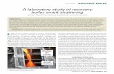 A laboratory study of recovery boiler smelt shattering