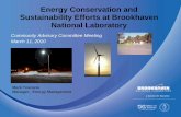 Energy Conservation and Sustainability Efforts at ...