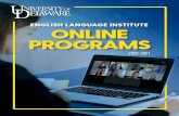 ENGLISH LANGUAGE INSTITUTE ONLINE PROGRAMS