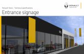 Renault Store - Technical specifications Entrance signage