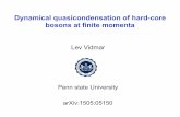 Dynamical quasicondensation of hard-core bosons at finite ...