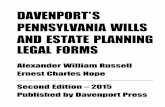 DAVENPORT S PENNSYLVANIA WILLS AND ESTATE PLANNING LEGAL FORMS