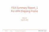 FEA Summary Report 1 For APA Shipping Frame