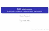 E600 Mathematics - Welcome and Chapter 0: Fundamentals of ...