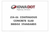 J24-06 CONTINUOUS CONCRETE SLAB BRIDGE STANDARDS