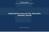 Relatório Anual de Gestão (RAG) 2019 - Ministério da Saúde