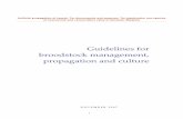 Guidelines for broodstock management, propagation and culture