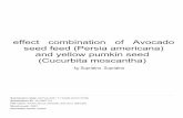 effect combination of Avocado seed feed (Persia americana ...
