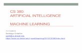 CS 380: ARTIFICIAL INTELLIGENCE MACHINE LEARNING