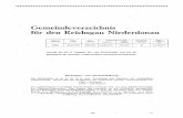 Gemeindeverzeichnis fiir' denReichsgau Niederdonau