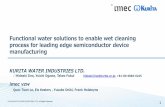 Functional water solutions to enable wet cleaning process ...