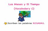 Los Meses y El Tiempo (Vocabulary C) - Norwell High School