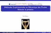 Méthodes Expérimentales en Mécanique des Fluides Mesurer ...