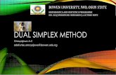 DUAL SIMPLEX METHOD - Bowen University