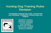 Hunting Dog Training Rules Revision