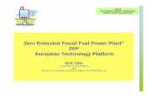 Zero Emission Fossil Fuel Power Plant” ZEP European ...