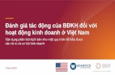 Đánh giá tác độngcủaBĐKH đốivới hoạtđộng kinh doanh ở Việt …