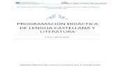 Programación didáctica de Lengua Castellana y Literatura