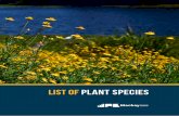 LIST OF PLANT SPECIES