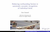 Reducing confounding factors in automatic acoustic ...