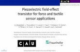 Piezoelectric field-effect transistor for force and