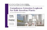 Compliance Calendar/Logbook for Bulk Gasoline Plants