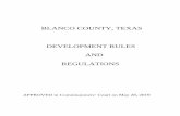 BLANCO COUNTY, TEXAS DEVELOPMENT RULES AND …