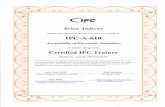 having successfully completed the course of study on IPC-A-610