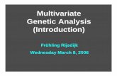 Multivariate Genetic Analysis (Introduction)
