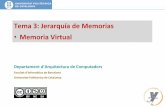 Tema 3: Jerarquía de Memorias Memoria Virtual