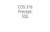 COS 316 Precept: SQL