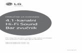 PRIRUČNIK ZA KORISNIKE 4.1-kanalni Hi-Fi Sound Bar zvučnik